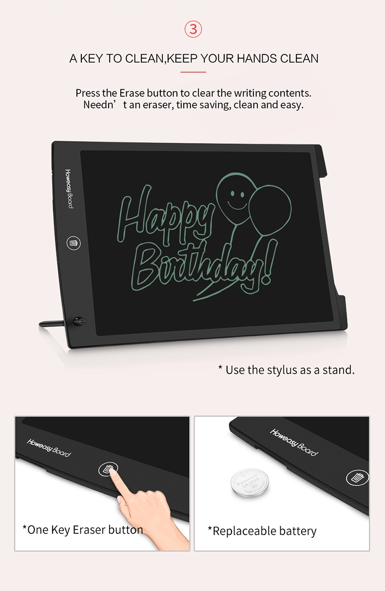 12 Inch LCD Kids Writing Board