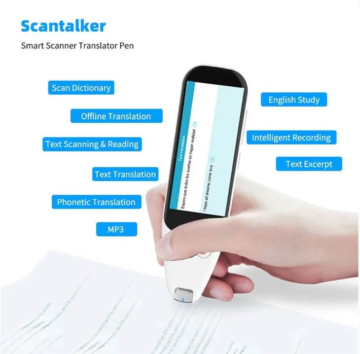 עט תרגום חדש של סורק שפות קול